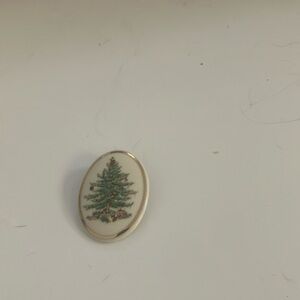 Spode Christmas tree pin